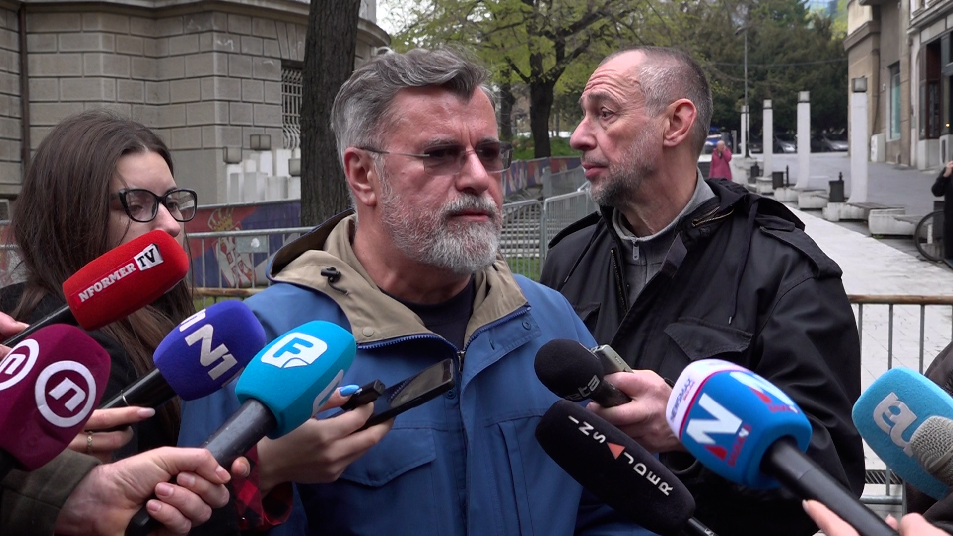 Beograd, Veran Matic,predsednik Upravnog odbora ANEMa, o razlozima odrzavanja protesta novinara i medijskih radnika